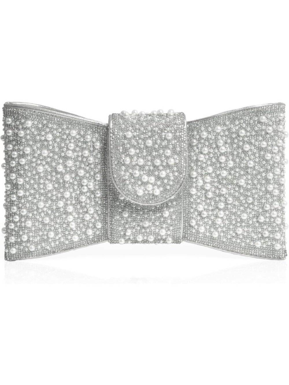 Elegant Pearl Rhinestone Bow Clutch - Perfect for Weddings, Prom & Cocktail